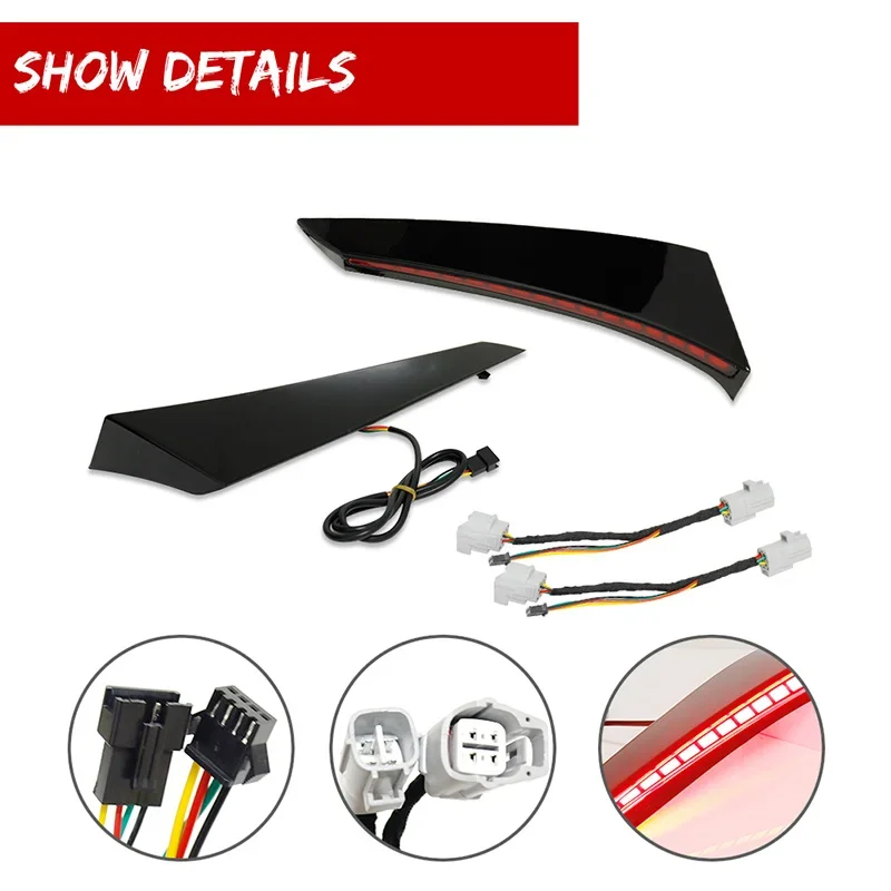 For Toyota Sienna 2021 2022 2023 3D Optic Red LED Car 3-in-1 Rear Bumper Maker Tail/Brake Lights Dynamic Turn Signal Lights 12V