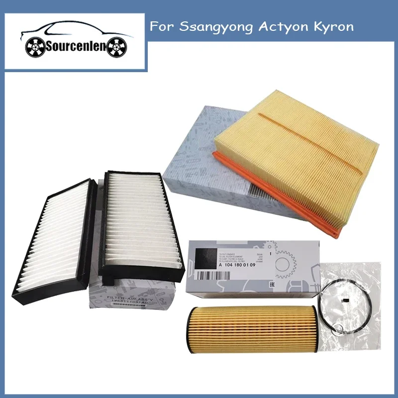 

Filter Set For Ssangyong Actyon Kyron Air Cabin Filter Oil Filter 2319009001 68111091A0 1041800109
