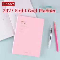 Kinbor-Couverture souple en PU, grille de points de lecture 2025, agenda de licence, papier Bachuan, nettoyage de la liste, auto-son, plan 03, A5