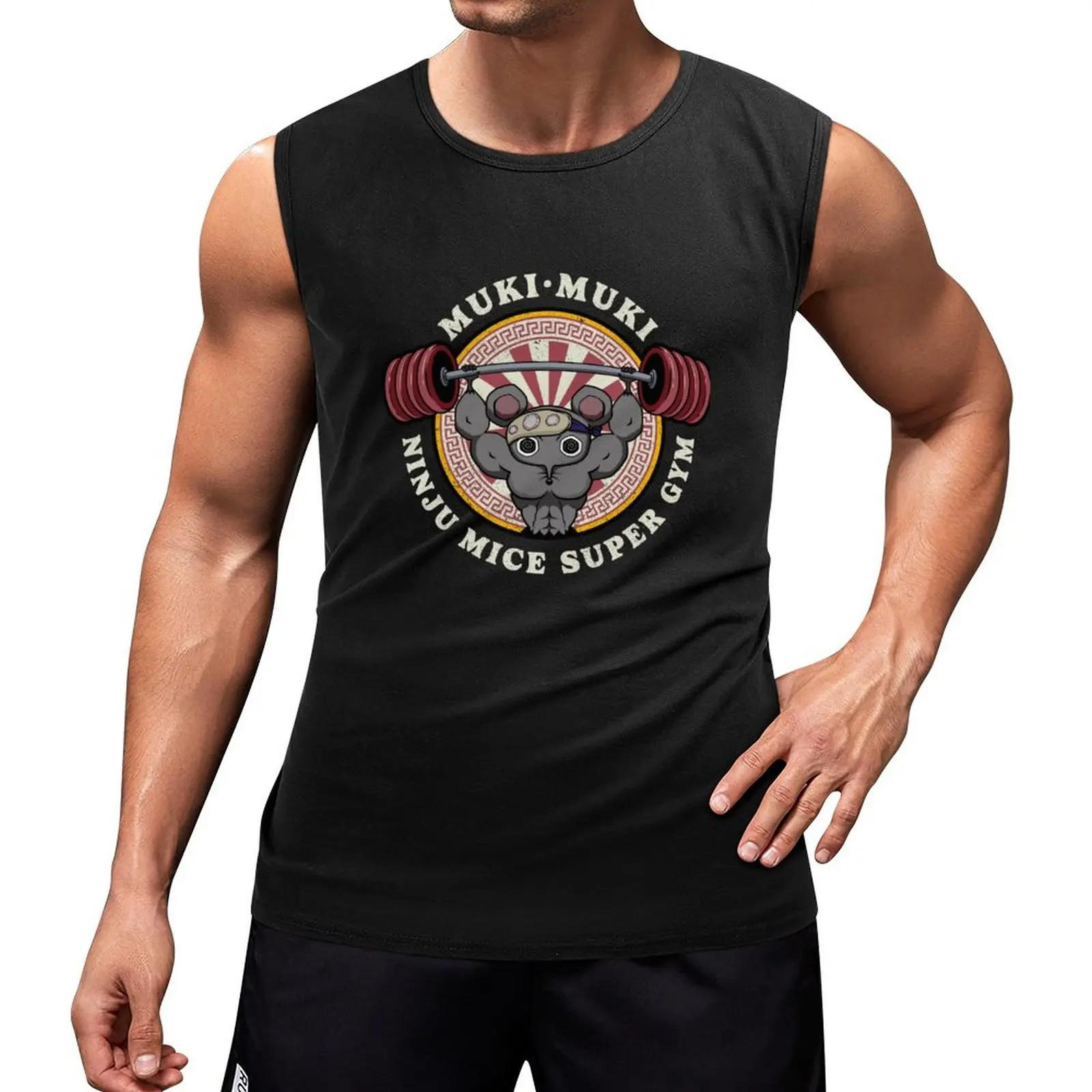 

Ninju mice super gym Tank Top Muscle fit Sleeveless T-shirt