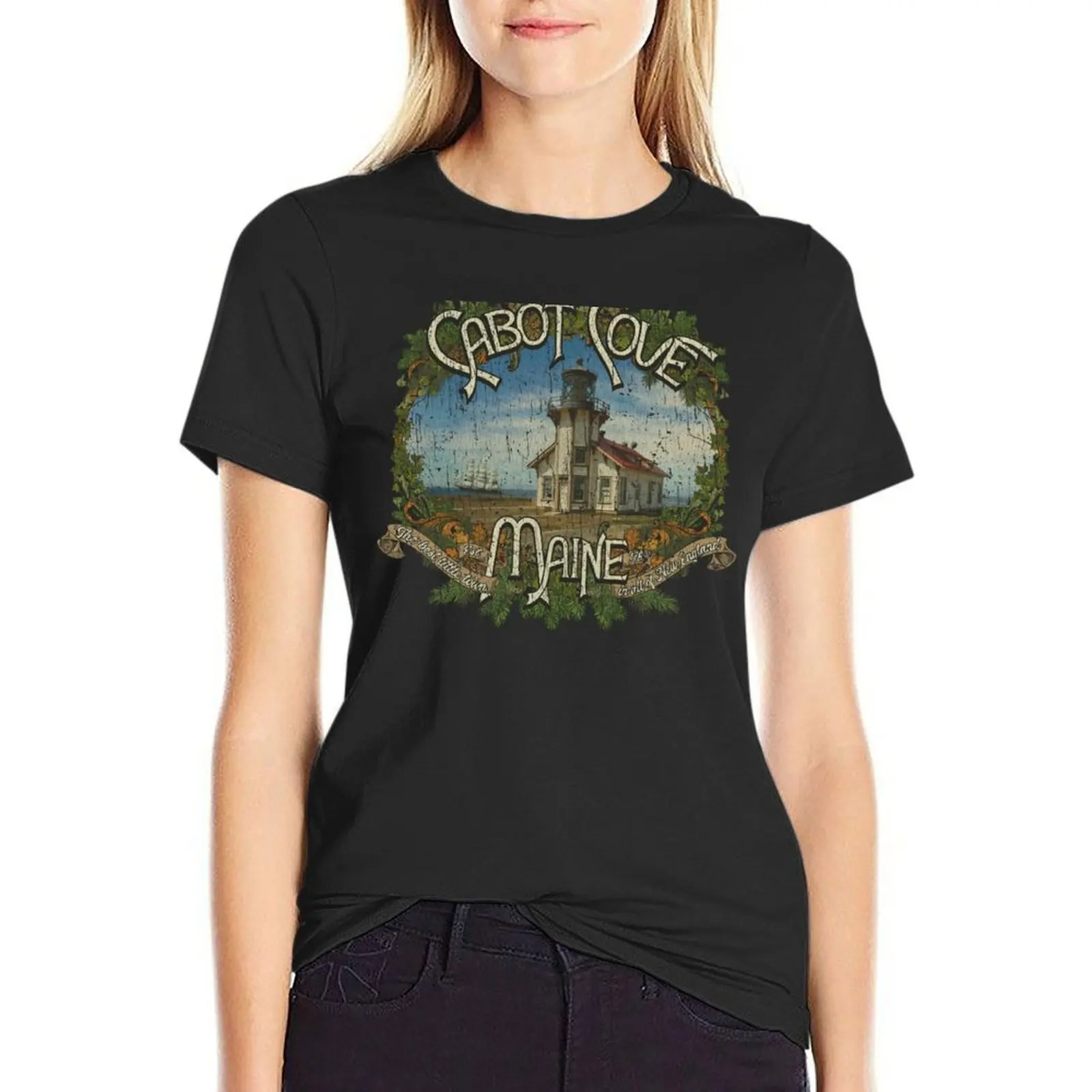 

Cabot Cove Maine 1780 T-Shirt plus sizes customs design your own quick drying hippie clothes tight shirts for Women