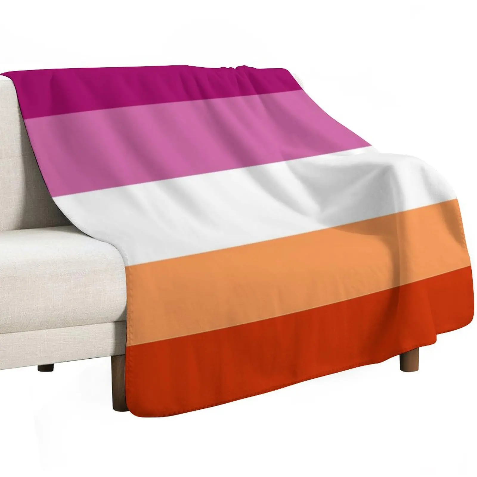 new lesbian flag Throw Blanket Thin Soft Plaid Decorative Beds Bed Fashionable Soft Beds Hairy Blankets