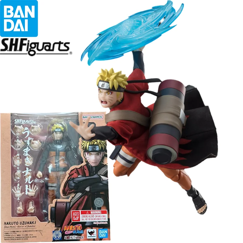 In Stock Bandai Naruto S.H.Figuarts Action Figure Uzumaki Naruto Hermit Mode Anime Model Figurals Brinquedos Toys