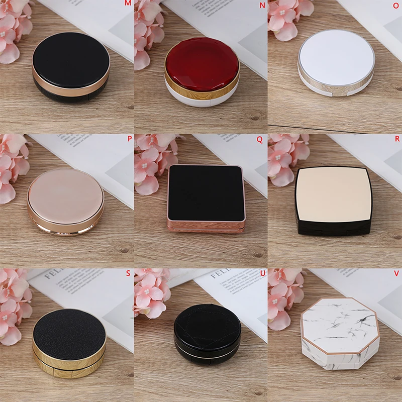 1set Empty CC Cream Container Dressing Case Sponge Mirror Air Cushion Puff Box Mutli-type To Choose