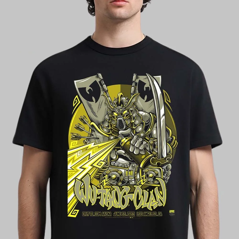 قميص Wu Tang Clan لوس أنجلوس كاليفورنيا 2025، تي شيرت Crypto.com Arena مطبوع بأكمام قصيرة، صيفي من القطن الخالص #1