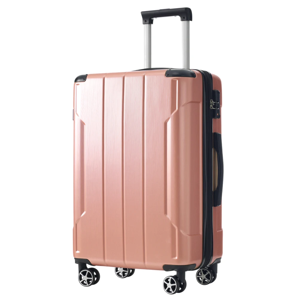 

Lightweight Durable Expandable Hardshell Luggage 24/28 Inch ABS Checked Suitcase with Double Spinner Wheels