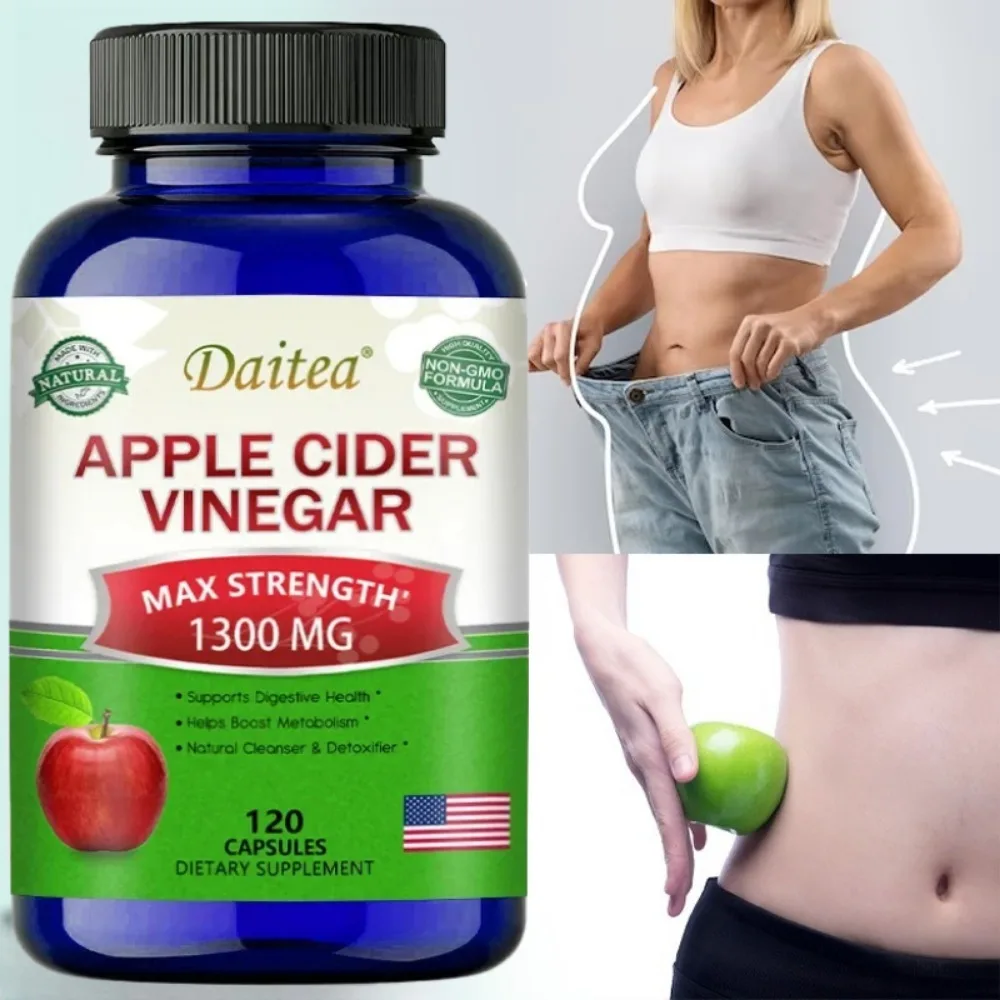 Apple Cider Vinegar Capsules - Supports Digestive Health, Natural Detoxification, Constipation Relief, Healthy Weight Management