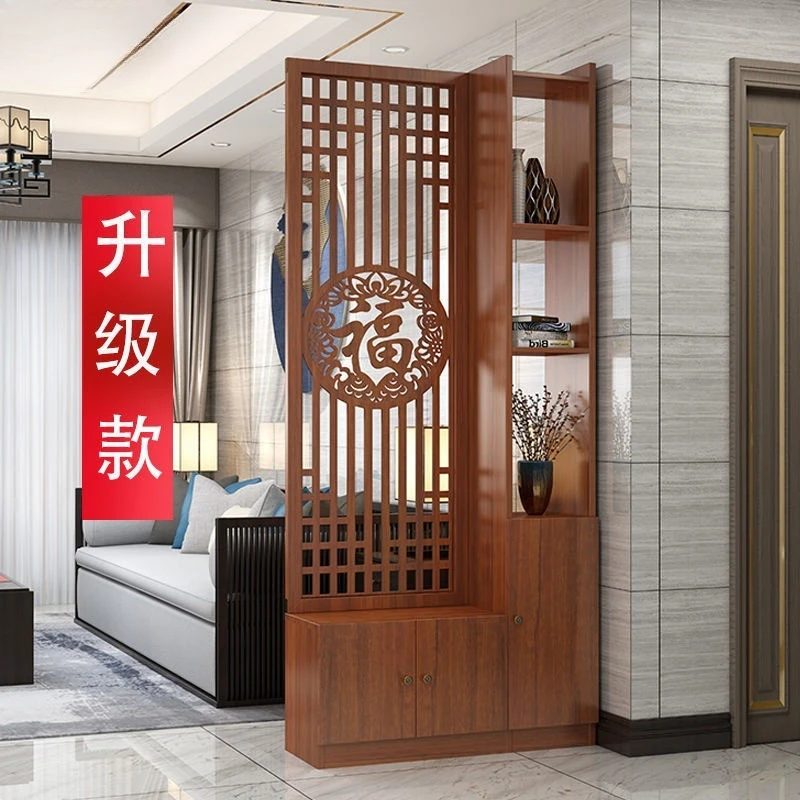 Screen partition integrated door decorative storage enters the door and enters the door Dafu character entrance cabinet