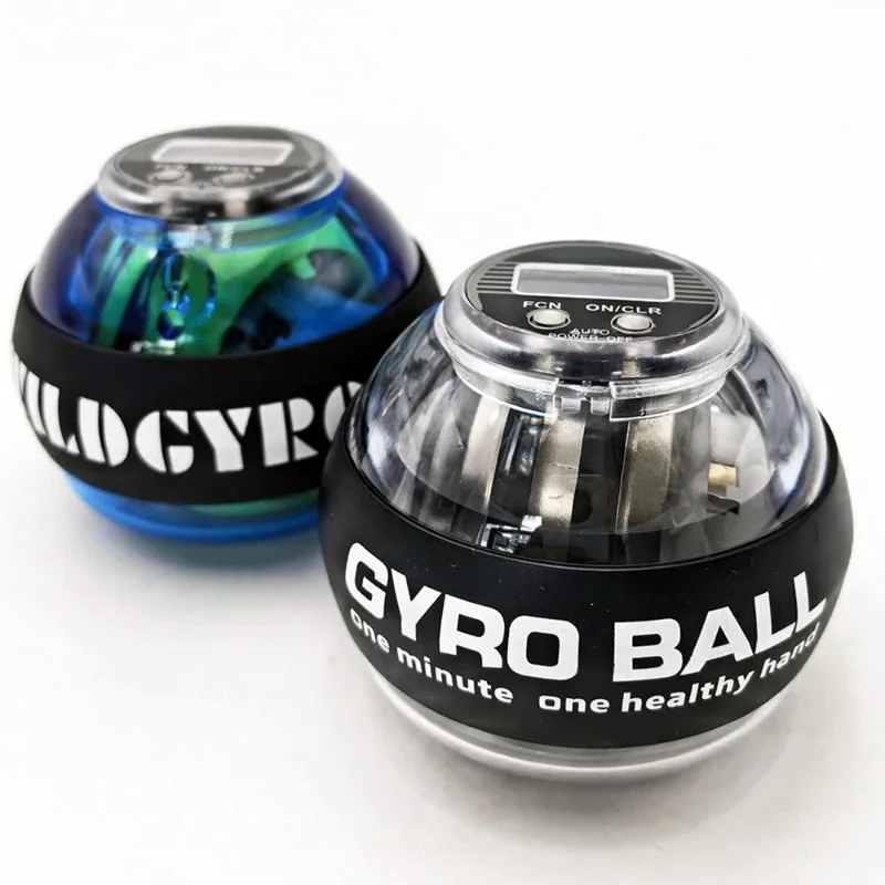 Portable Self‑Starting Counting Gyro Ball, Colorful LED Light Power Wrists Trainer for Home Gym  Forearm Muscle Workout Gear