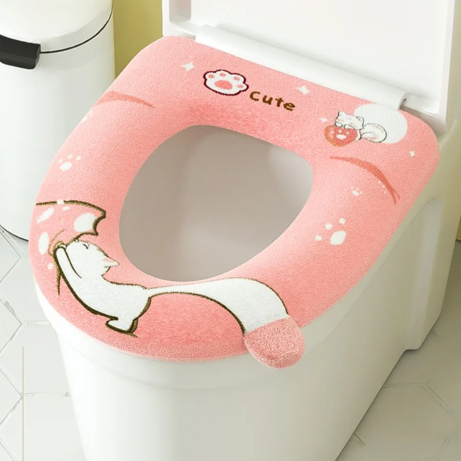 Baby cat toilet seat cover home winter thickened toilet cover four seasons universal toilet seat seat toilet washer