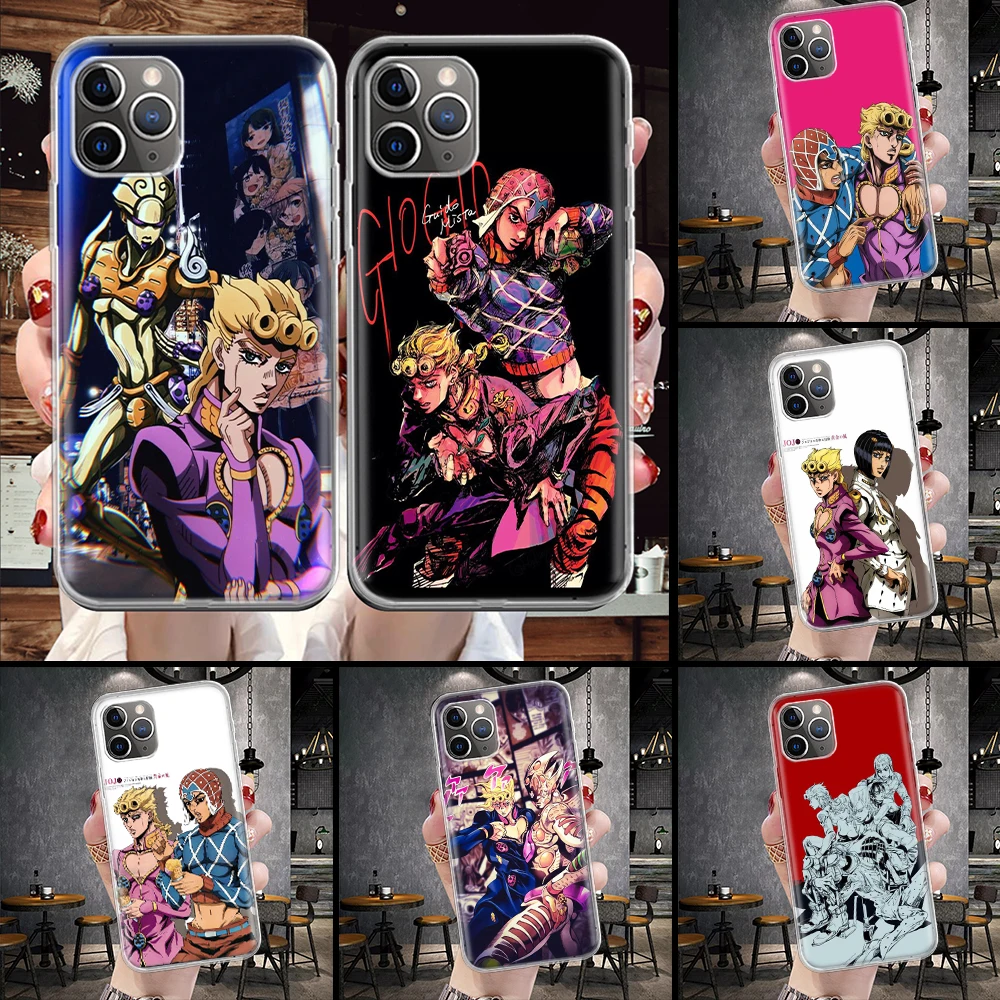 JoJo Bizarre Adventure Golden Wind Soft Phone Case For IPhone 11 13 16 Pro MAX 15 + 14 Plus 12 Mini X XS Apple 8 7 SE Fundas Coq