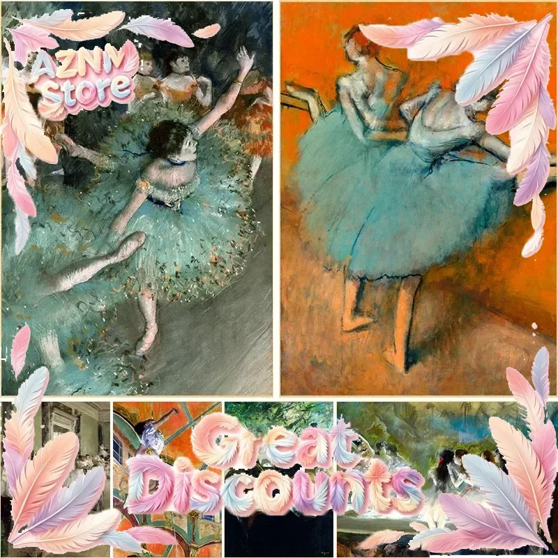 Impressionist Edgar Degas Art Swaying Dancer Ballet Poster Print Canvas Painting Wall Art for Dancer Living Room Home Decor