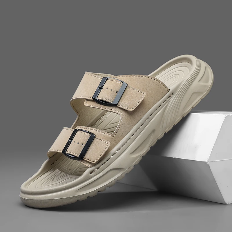 

Men's fashion slippers summer soft-sole anti-slip breathable lightweight outdoor walking casual slippers youth sports slippers