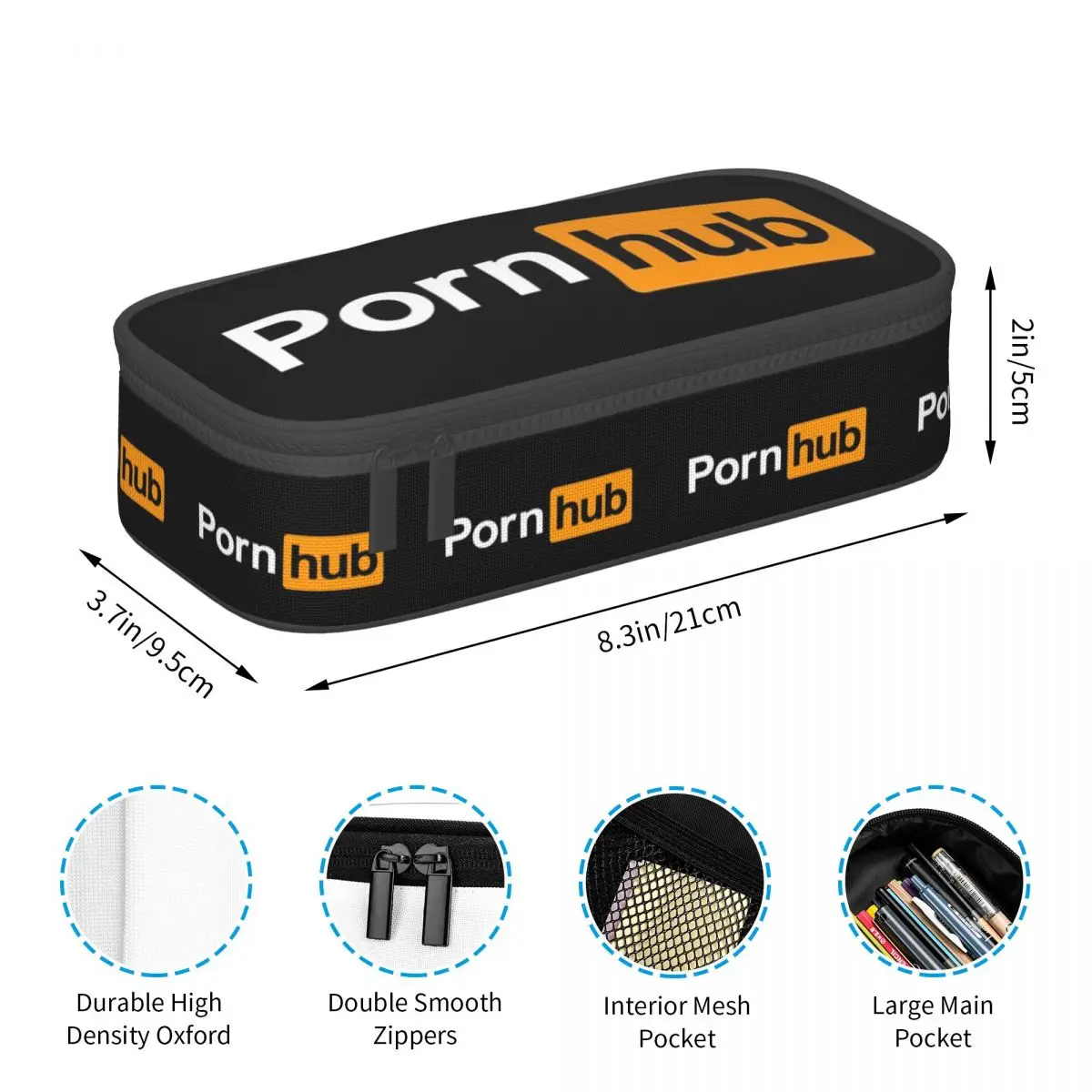 مقلمة Pornhub لهدايا الطلاب صندوق القلم حقيبة أقلام رصاص لوازم القرطاسية حقيبة حامل القلم