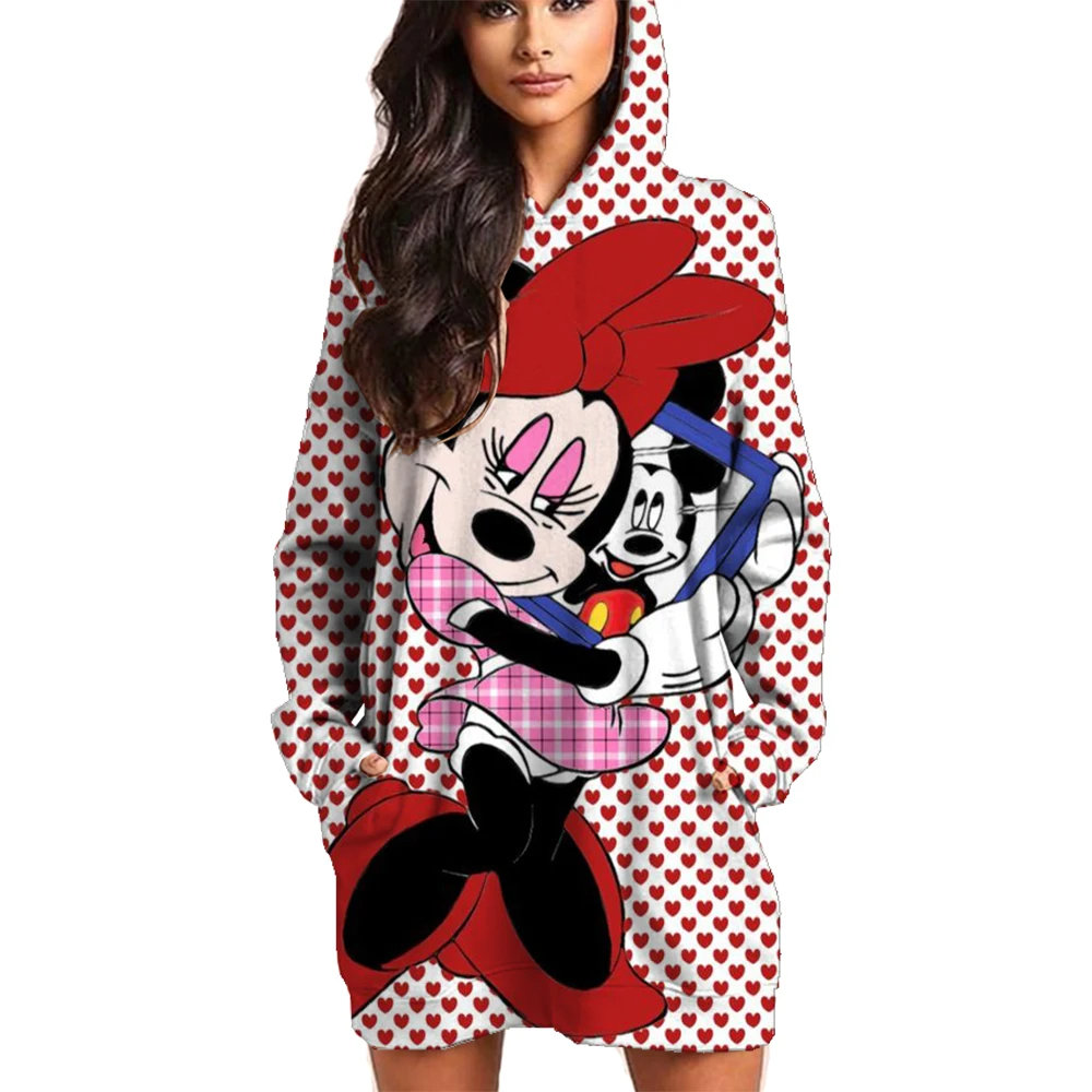 

Disney Mickey Minnie Mouse Hoodie Sweatshirts Men Women Fashion Casual Cool Pullover Boys Girls Harajuku Hoodie dress