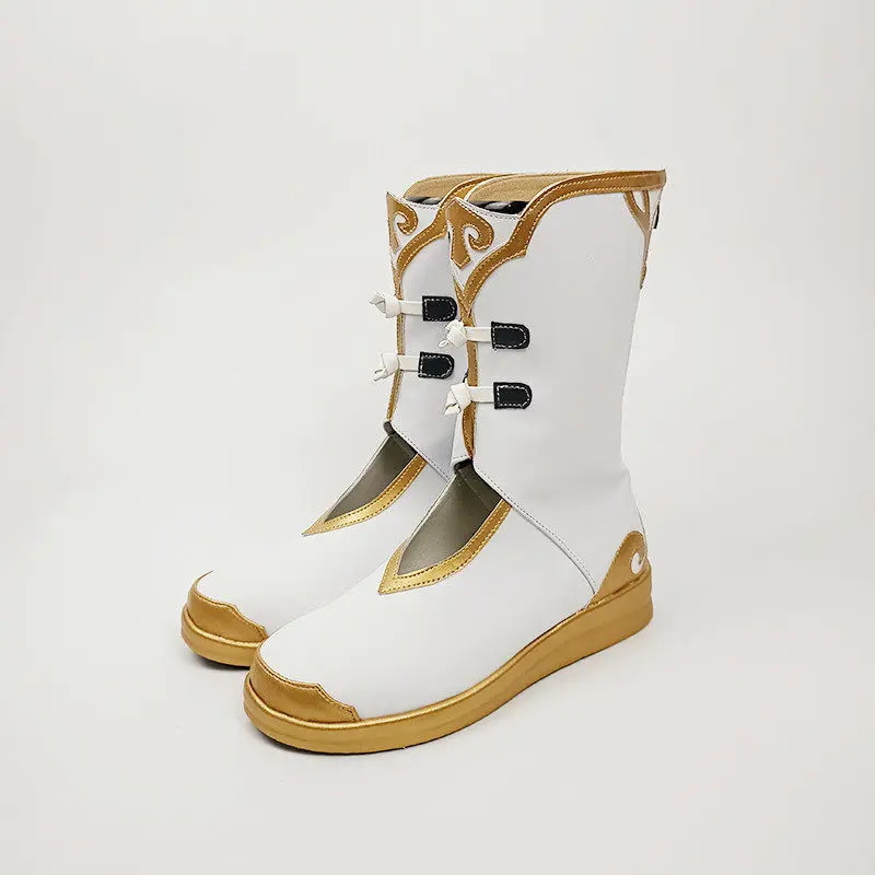 Anime NARAKA:BLADEPOINT Kurimi Cosplay Shoes White Short PU Leather Boots For Halloween Carnival