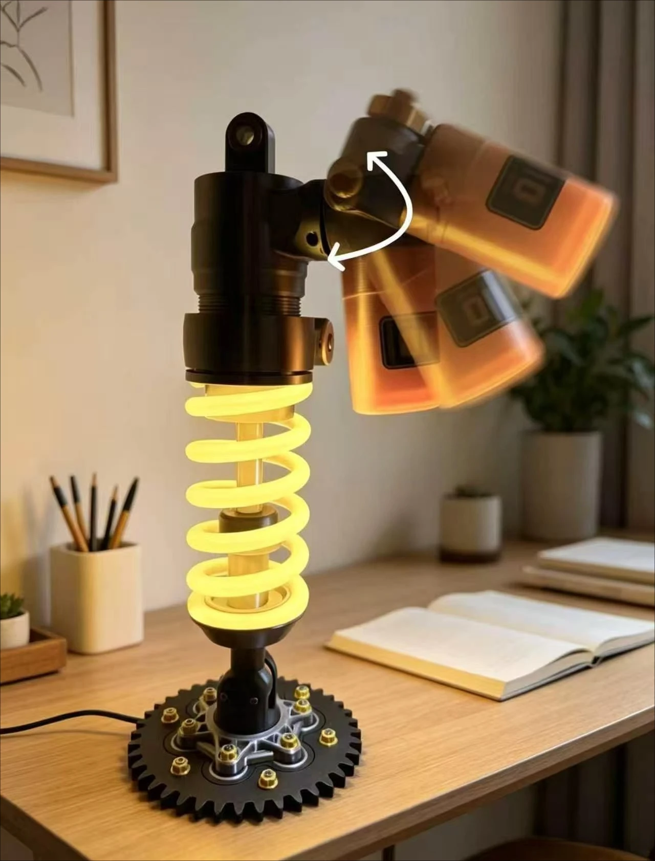 OHLINS Motorcycle Shock Absorber Lamp DIY Cool Ambient Lighting Car Interior Decor Accessories Ornaments