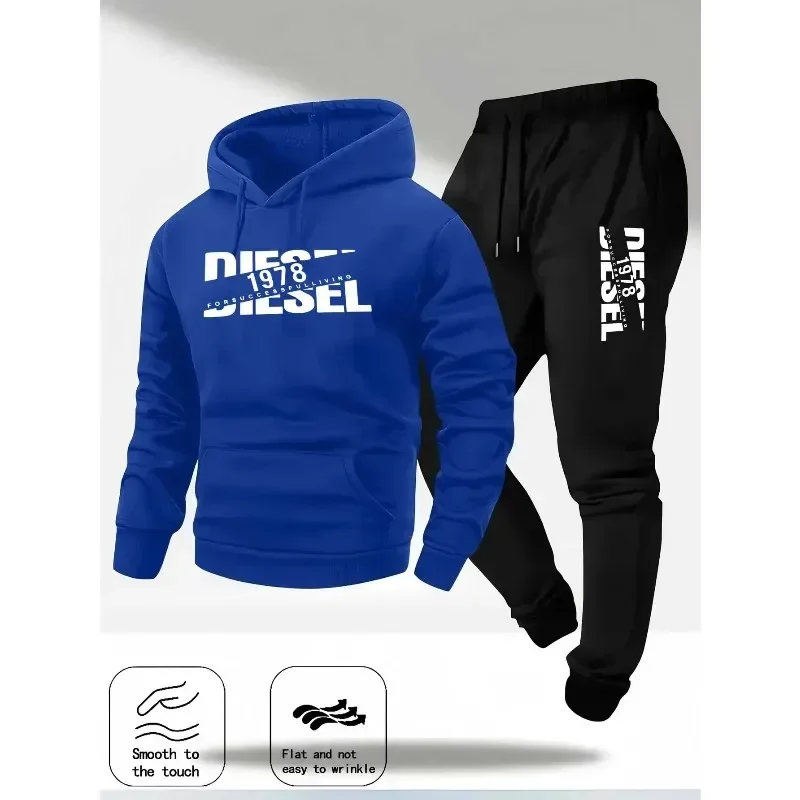 Autunno e inverno nuova felpa con cappuccio abbigliamento sportivo moda sportiva felpa con cappuccio felpa casual e pantaloni due in uno