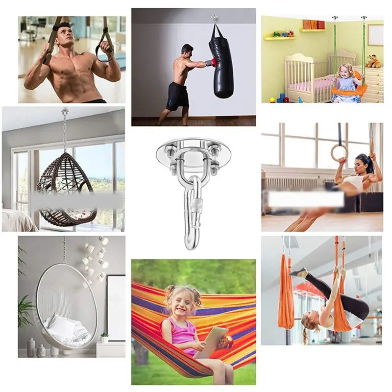 A24I 304 Stainless Steel Hammock Bracket Aerial Yoga Hanging Disk Spring Hanging Chair Accessories