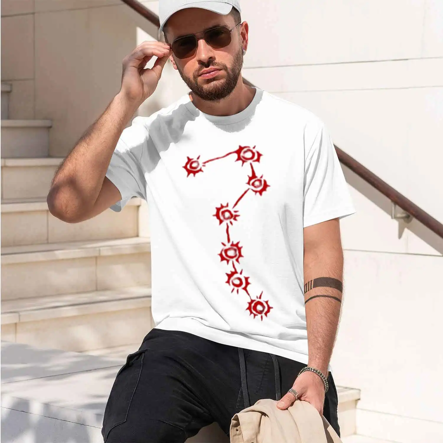 Hokuto no Ken Seven Scars T-Shirt Blouse Short sve tee mens clothes 2026 New Model Short-sleeve crewneck T-Shirt Classic Casual