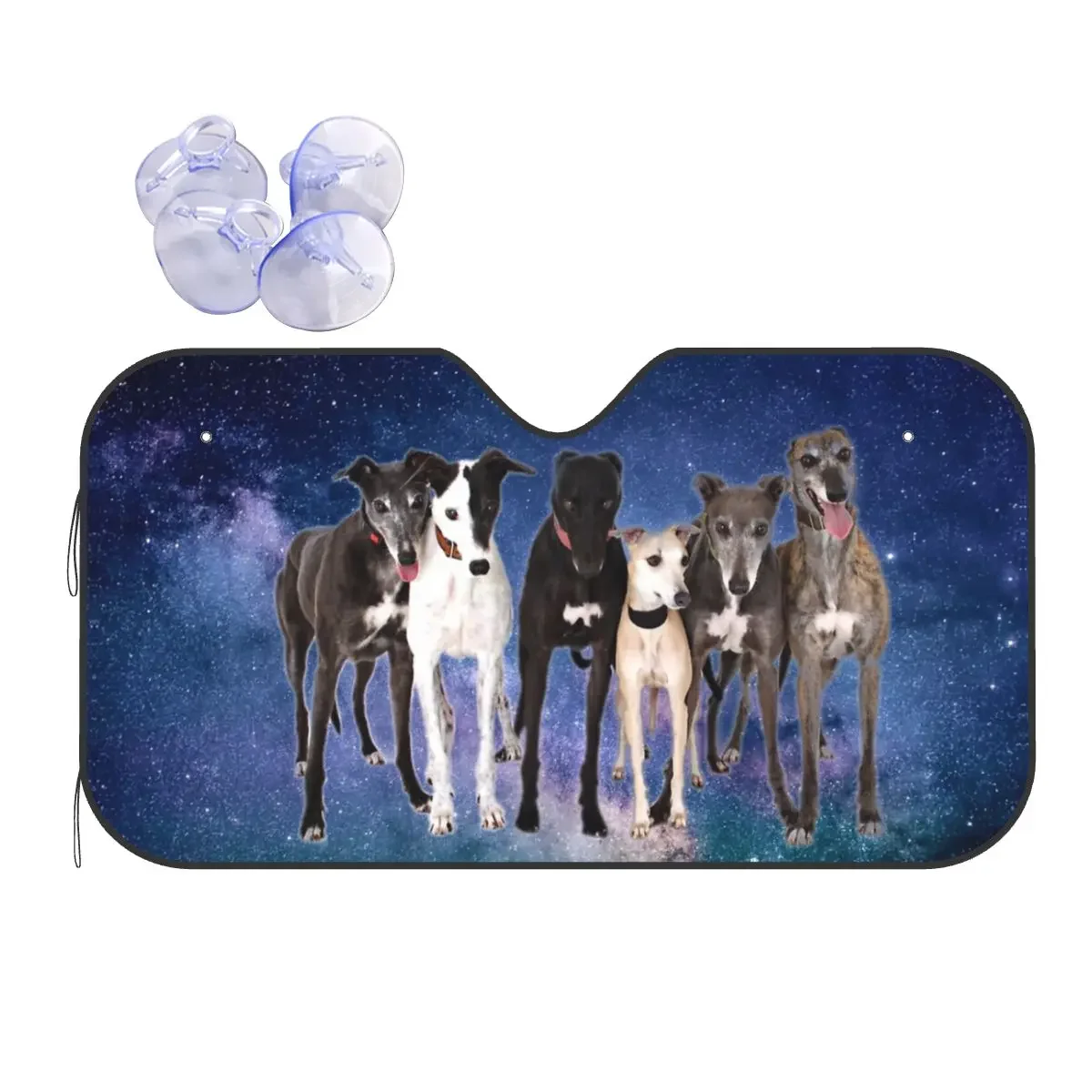 Greyhounds Windshield Sunshade Whippet Sighthound Dog Cover Front Block Window Car Window Windscreen Cover Heat Reflector