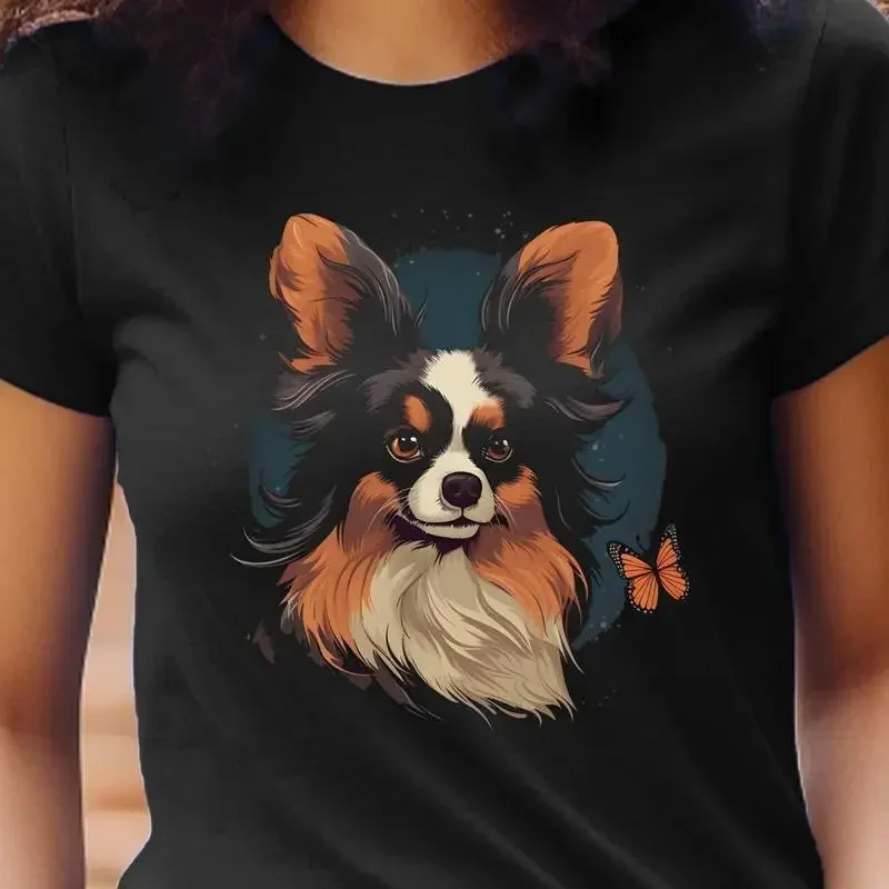 Papillon T Shirt Dog Mom Dad