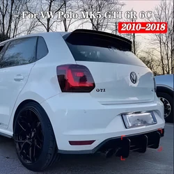 Rear Bumper Diffuser Spoiler Splitter For Volkswagen VW Polo MK5 GTI 6R 6C Two/Four Door Facelift 2010-2018 Body Kits Tuning