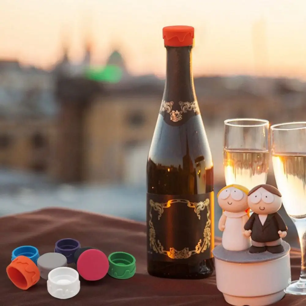 

New Silicone Wine Bottle Stopper Wine Bar Accessories Durable Beer Cap Stopper Leak Proof Universal Bottle Sealer Stoppers