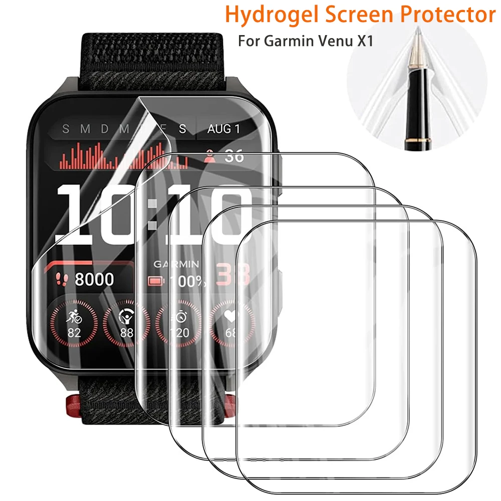 Hydrogel-Displayschutzfolie für Garmin Venu X1 Weiche HD-Klare Kratzfeste Hydrogel-Folie für Garmin VenuX1 Uhr Schutzfolien