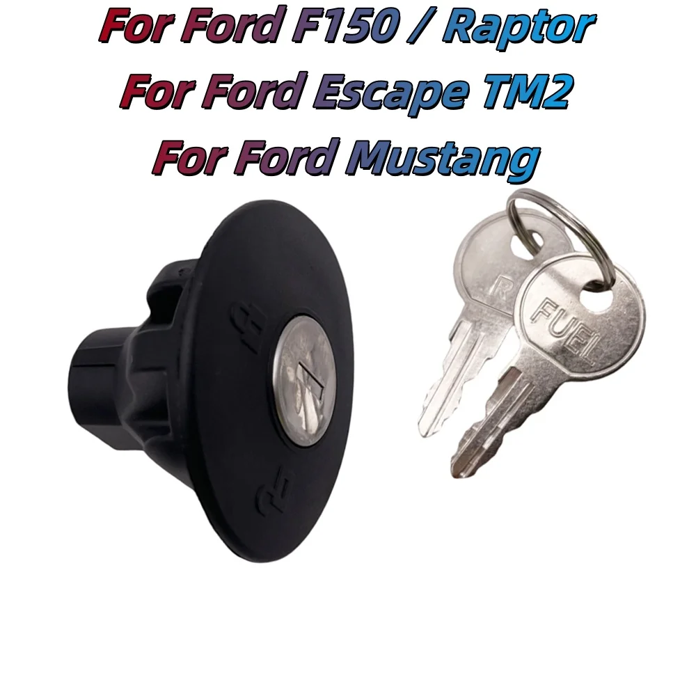 Car Locking Fuel Door Gas with Key BU5Z-9C268-A BU5Z-9C268-B For Ford F-150 2015-2022 Raptor Mustang Fuel Fill Lock Auto Parts