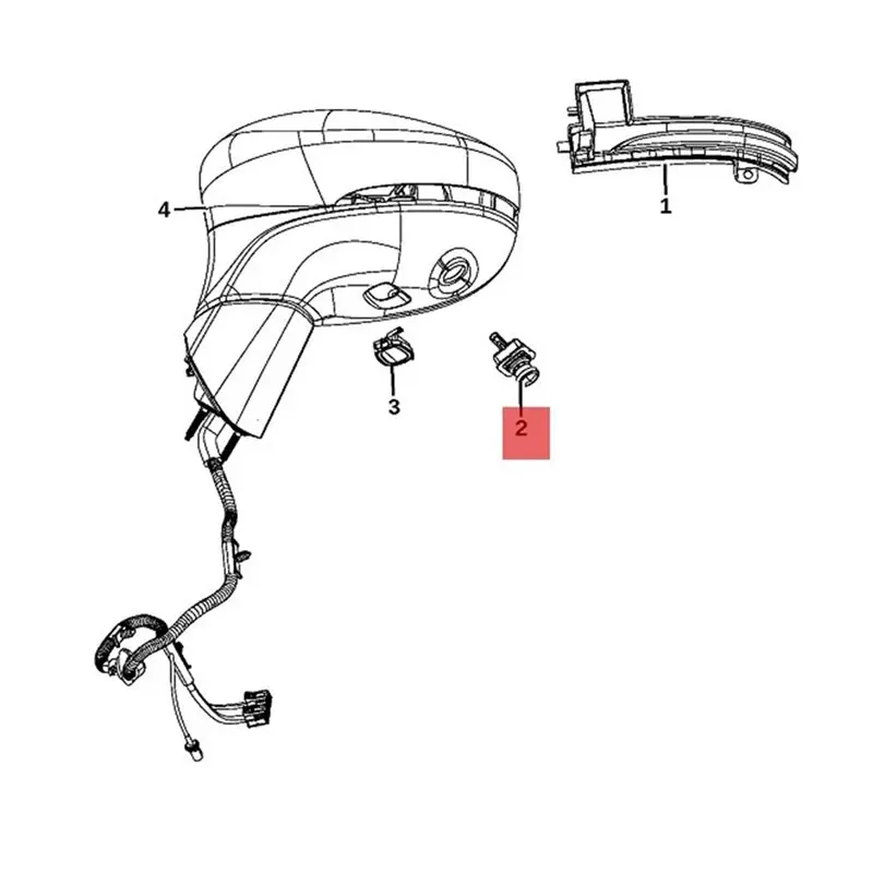 กล้องมองหน้าใหม่ 68417514AA กล้องรอบทิศทางสำหรับ Pacifica Voyager 1500 2500 2021-2023 กล้องมองข้าง