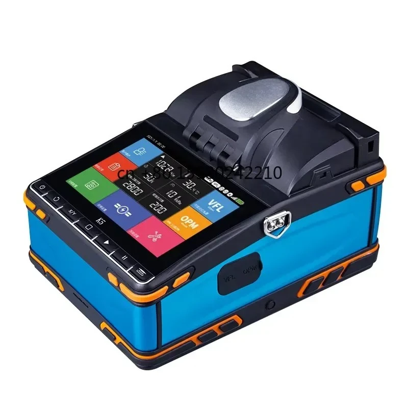 6 Motor K5 Fiber Fusion Splicer with Power Meter and VFL 8s Splicing Time 0.01-0.04dB Loss