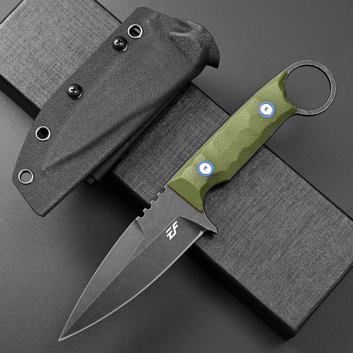 Eafengrow EF152 Fixed Straight Knife K110 Steel Blade G10 Handle Fixed Blade Knife Full Tang EDC Tool for Outdoor Working Hiking