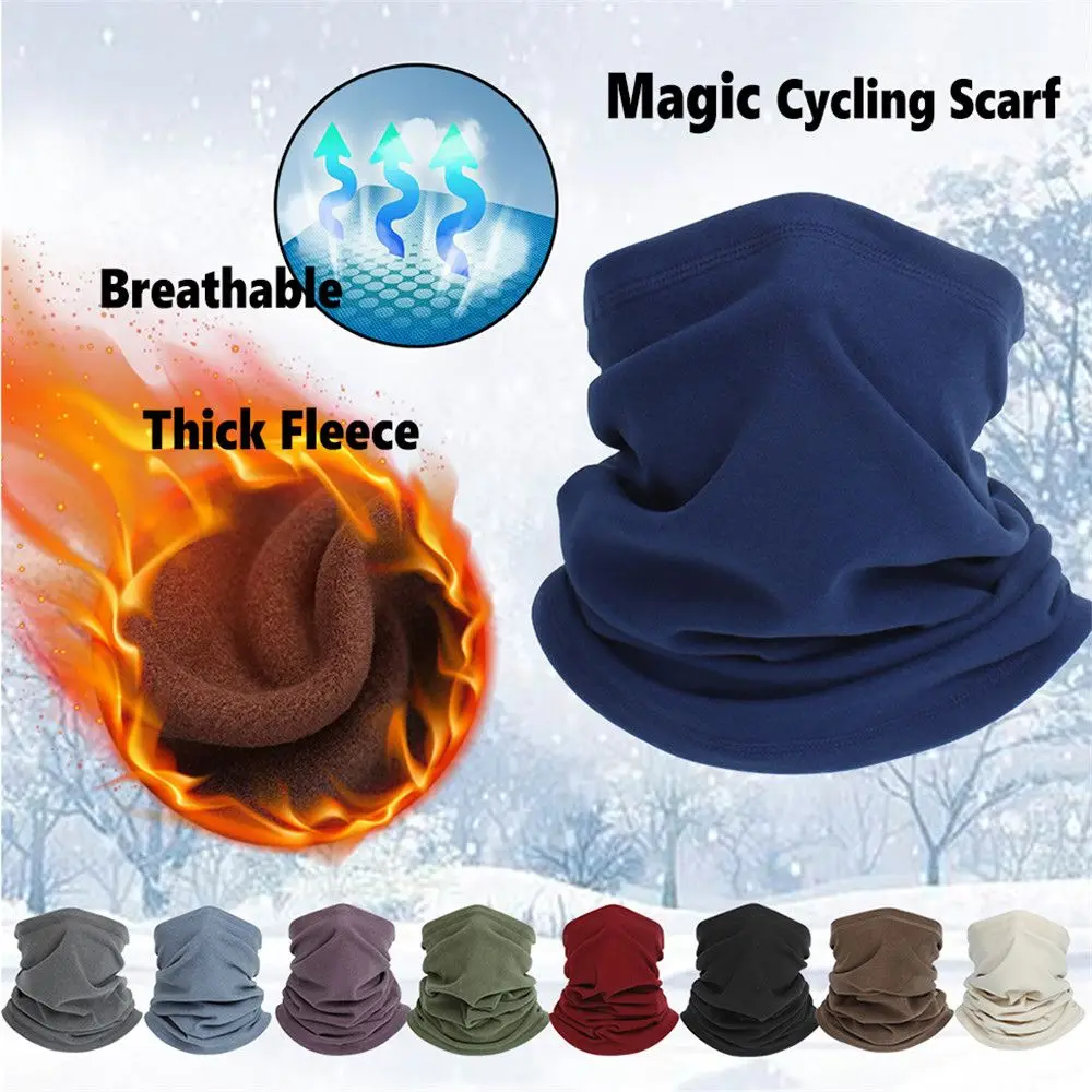 Fashion Outdoor Polar Fleece Windproof Sports Headwear Neck Warmer Half Face Mask Tube Scarf Magic Cycling Scarf