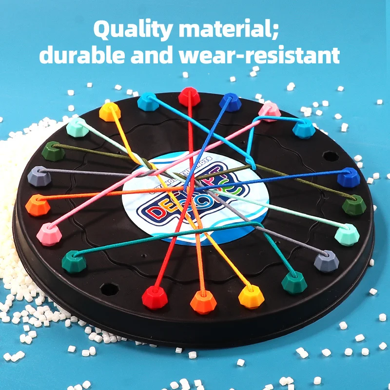 Twisted Rope Puzzle Game Brainy Knots Rope Untangling Board Game, Rope Knots Challenge Game, String Solution Central Lacing Toys