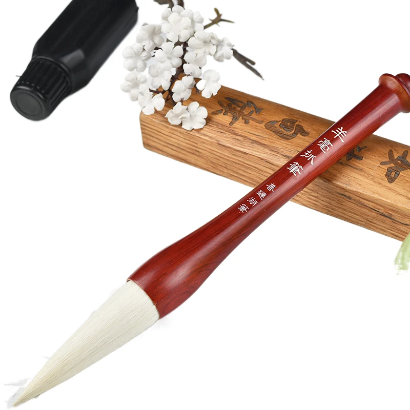 Woolen Hair Chinese Calligraphy Painting Brush Hopper-shaped Brush Larger Regular Script Calligraphie Writing Couplets Brush Pen