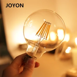 Edison-Ampoule à Filament LED, Grande Ampoule Globale, Lampes d'Niken Verre, AC220V, G80, G95, G125, 4W, 6W, 8W