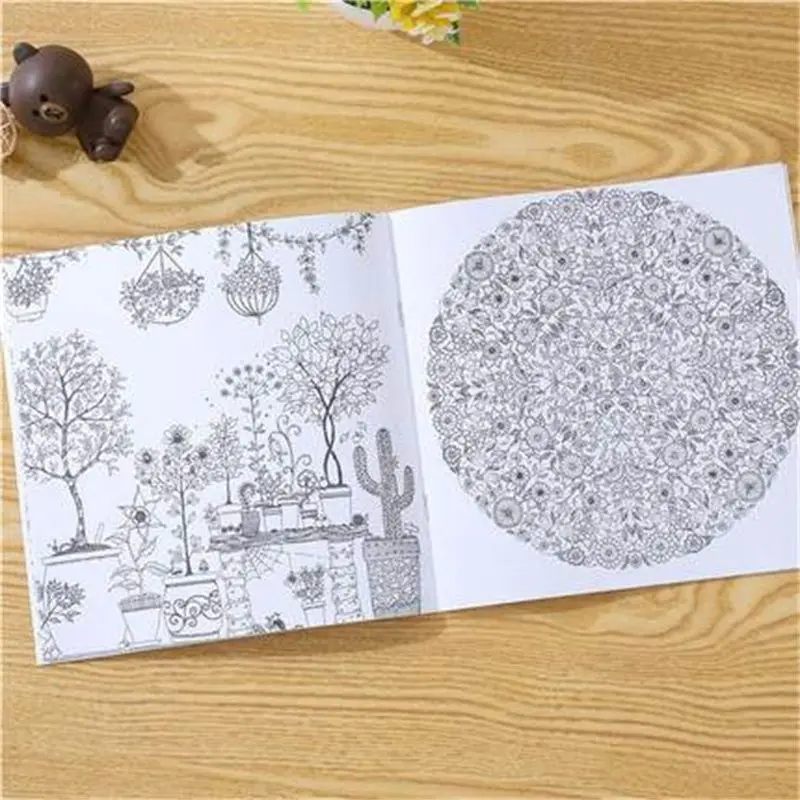 Magic Forest Children's Immersive stress-relieving hand-drawn Coloring Book, custom-made set gift for 8-14 years old