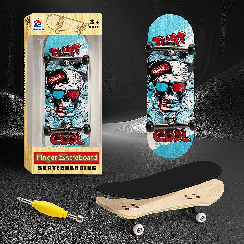 Großhandel Professionelles Kugellager-Mini-Stressabbau-Fingerboard-Spielzeug aus Fünfschichtigem Ahornholz – Detail 8