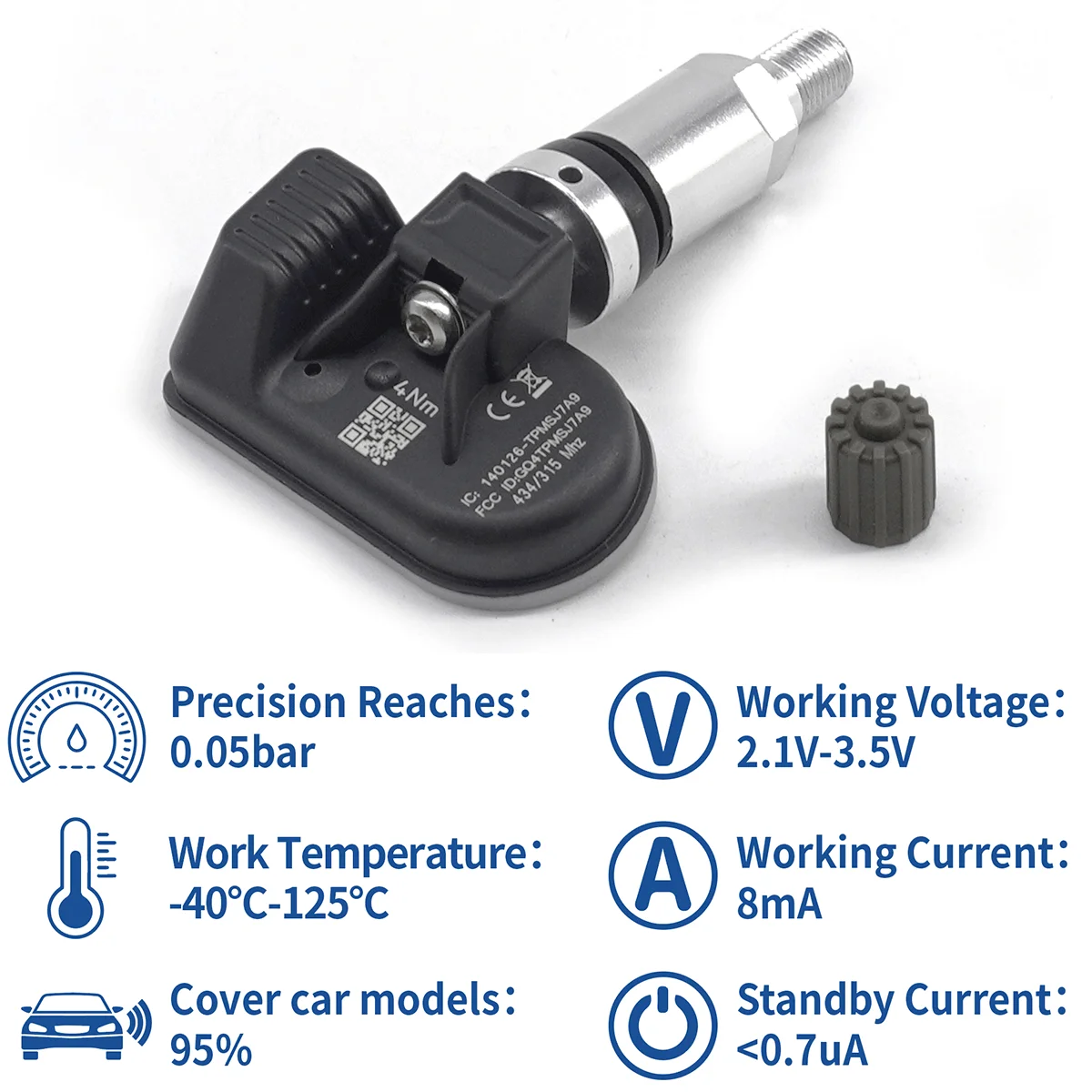 Sensor de presión de neumáticos 4H23-1A159-CE TPMS para Jaguar s-type 2008-2011 x-type 2007-2011 XK 2005-2015 4H231A159CE