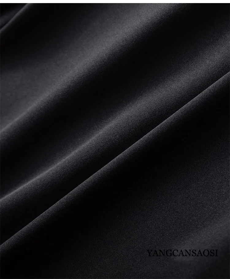 Pocket Design 93% Natural Mulberry Silk Elastic Double Qiao Satin Black Drape Comfortable Women's Fashionable Casual Pants
