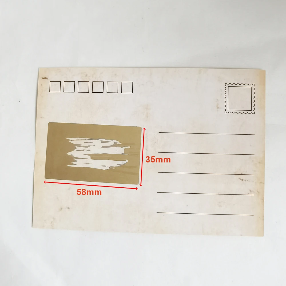 Dropshipping 100PCS 58x35mm Silver Scratch Off Sticker Protection Style