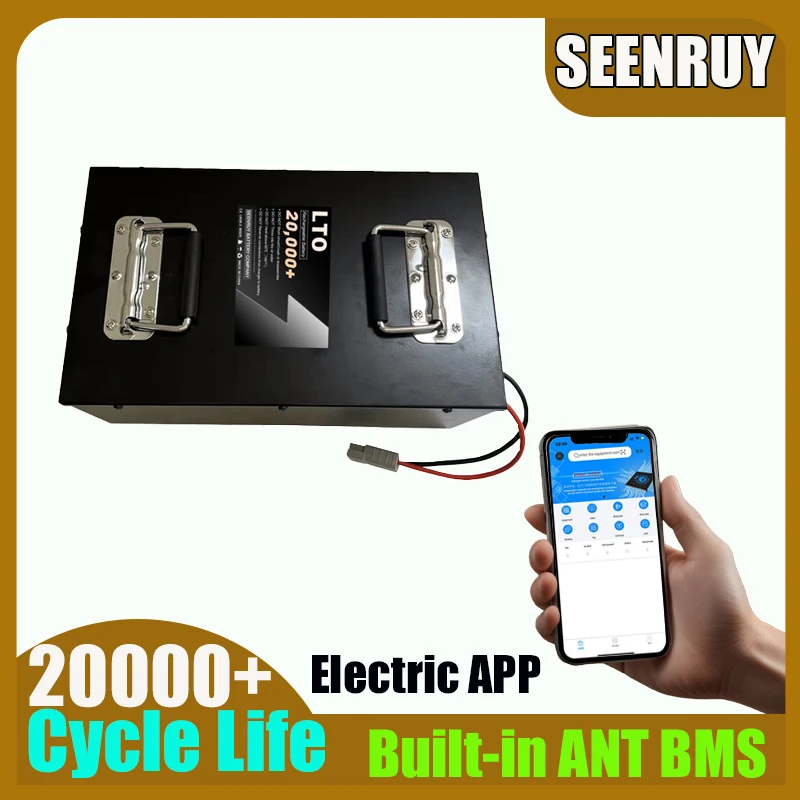 LTO Battery 22S 48V/52V 100AH with ANT BMS 100A 170A 230A 340A For Electric Vehicle Energy Storage System UPS Power