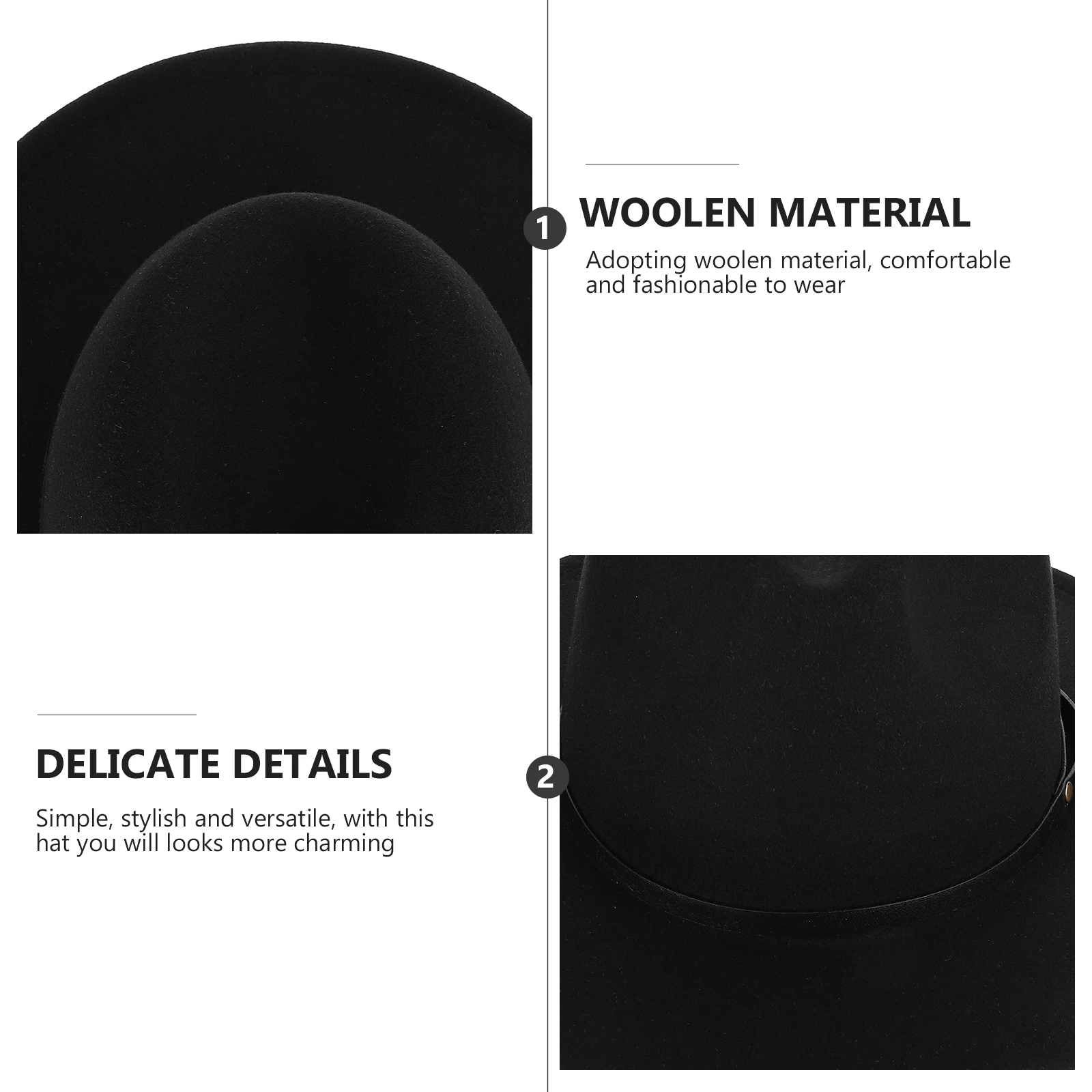 

Wide Brim Fedor Hat Fedora Women Hats Fashion for Party Flat Elegant Women's & Caps