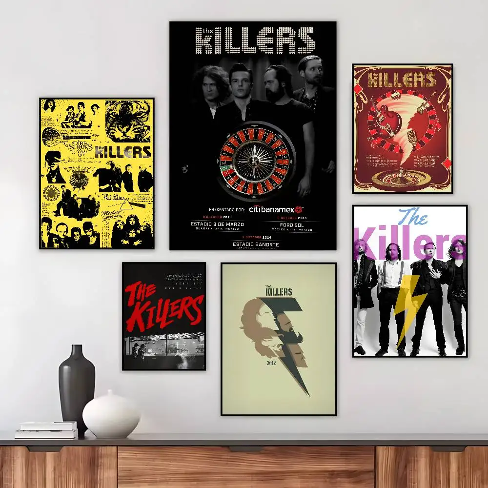 Band The K-Killers Poster Art canvas HD aesthetic Printing Paper Wall Art for Living Room Bar fashion Home Decor