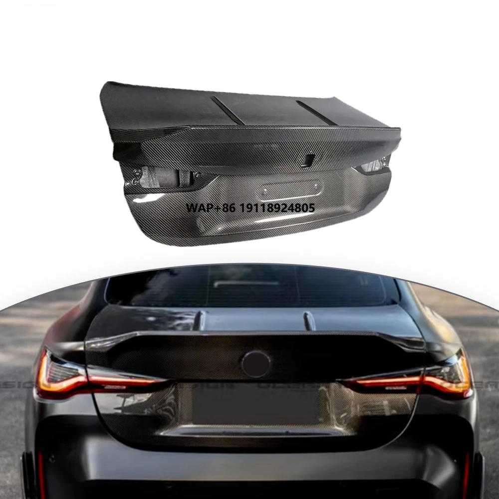 

High quality Real Dry Carbon Fiber Trunk Lid Rear Back Trunk Door Lid Cover Exterior Cover For G82 M4
