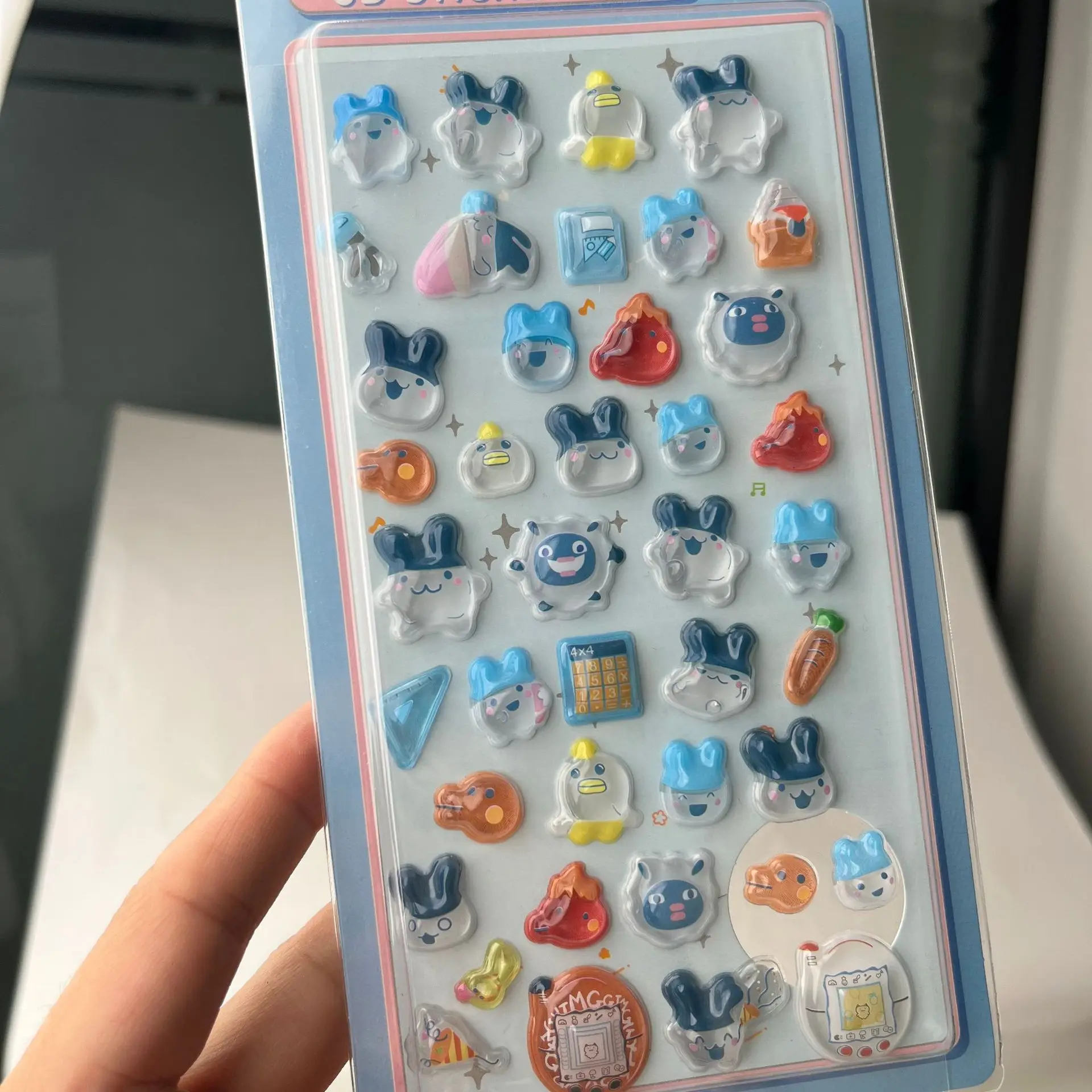 Cute Tamagotchi 3D Puffy Stickers Retro Digital Pet Embossed Decal Transparent Bubble Phone Laptop Decor Mini Kawaii Gift Fans - view 2