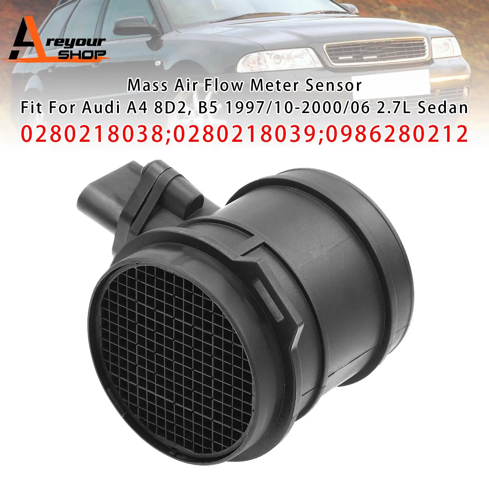 

Mass Air Flow Meter Sensor for Audi A4 8D2 B5 A6 4B2 C5 2.7L 078906461B