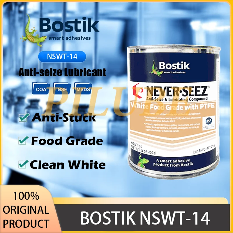 Bostik NEVER-SEEZ White Food Grade NSWT-14 Lubricant with PTFE for Safe and Reliable Equipment Protection Original Product