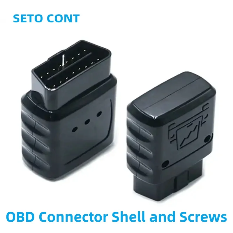 J1962 Black Color OBDII Enclosure OBD Male Connector 16 Pin 12V OBD2 Housing With Screws Assembly for Car Diagnostic Device